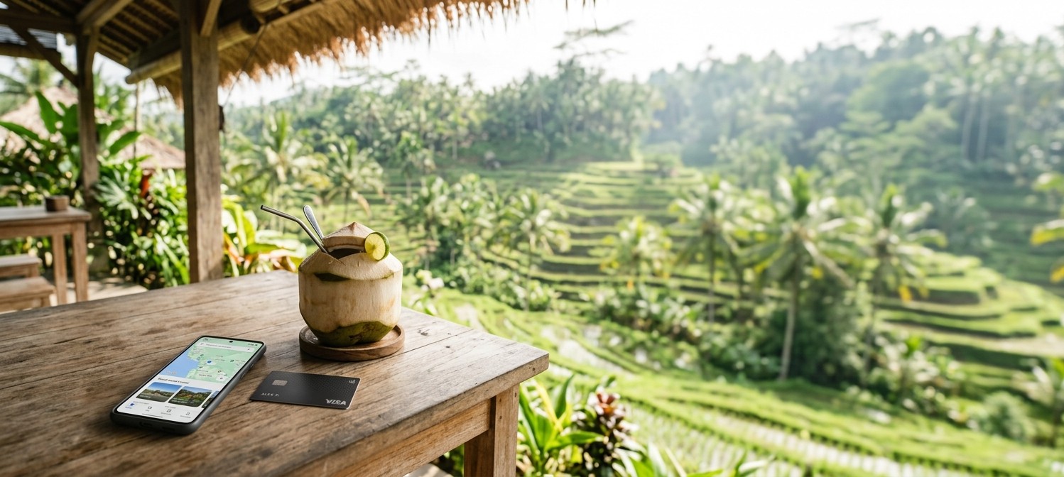 Mover dinero entre Europa e Indonesia: banca y tarjetas para residentes en Bali