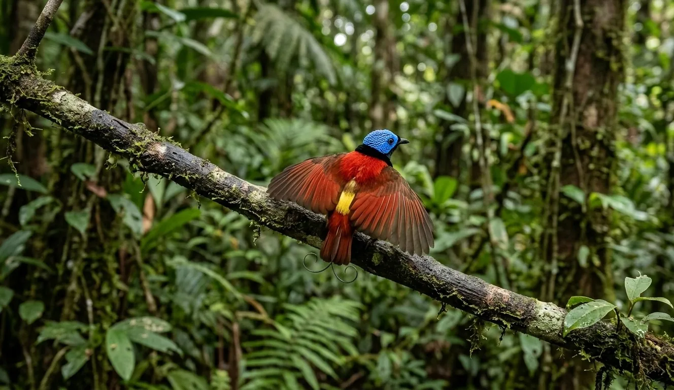 Aves del paraíso de Papúa