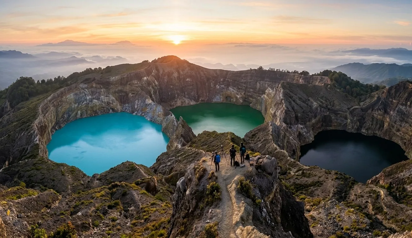 Lagos de colores de Kelimutu