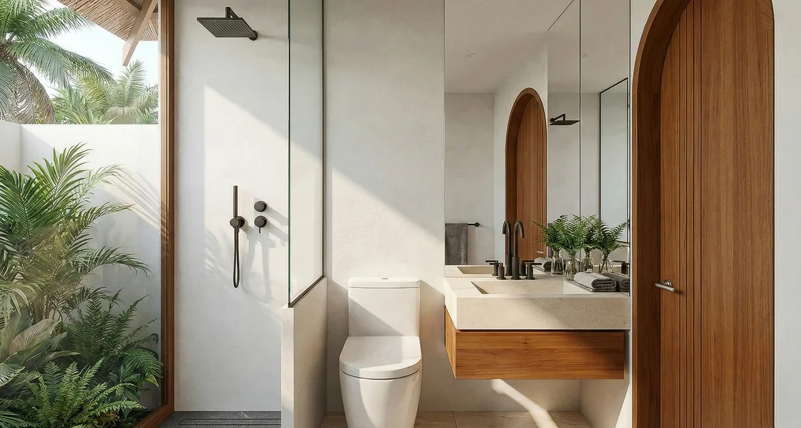 Villa Dali Loft: interior de techos altos y materiales locales (render del proyecto)